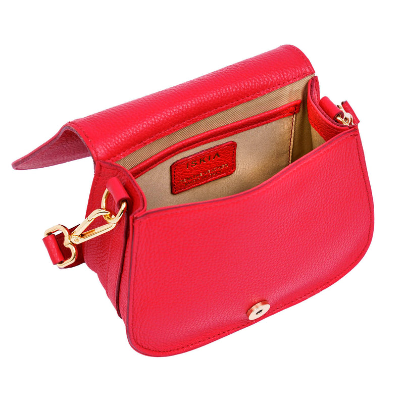 Borsa in Vera Pelle Angelina Rosso - ISKIA That's Vera Italia 