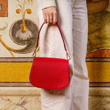 Borsa in Vera Pelle Angelina Rosso - ISKIA That's Vera Italia 