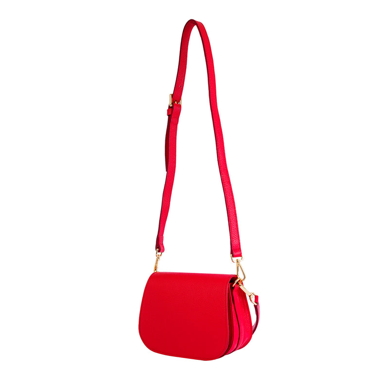 Borsa in Vera Pelle Angelina Rosso - ISKIA That's Vera Italia 