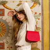 Borsa in Vera Pelle Angelina Rosso - ISKIA That's Vera Italia 