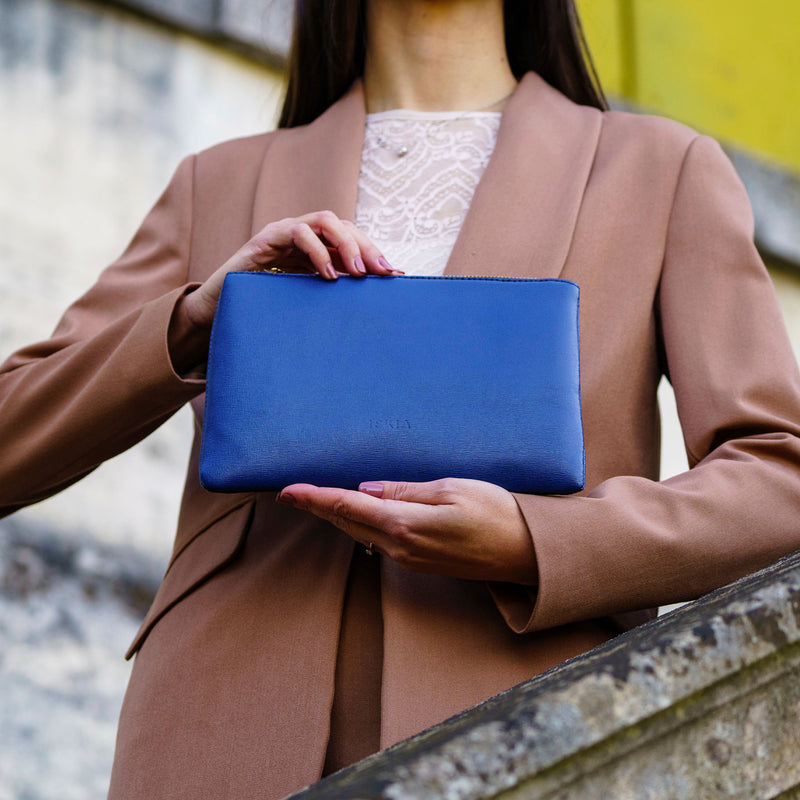 Pochette in Vera pelle Jane Blue - ISKIA That's Vera Italia