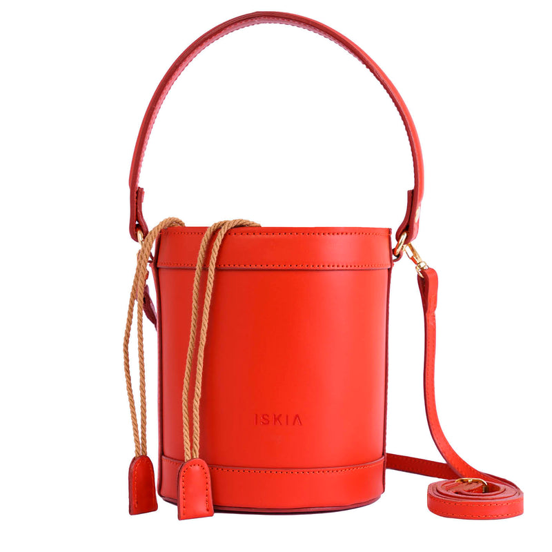 Borsa in Vera Pelle Zoe Mattone - ISKIA That's Vera Italia 